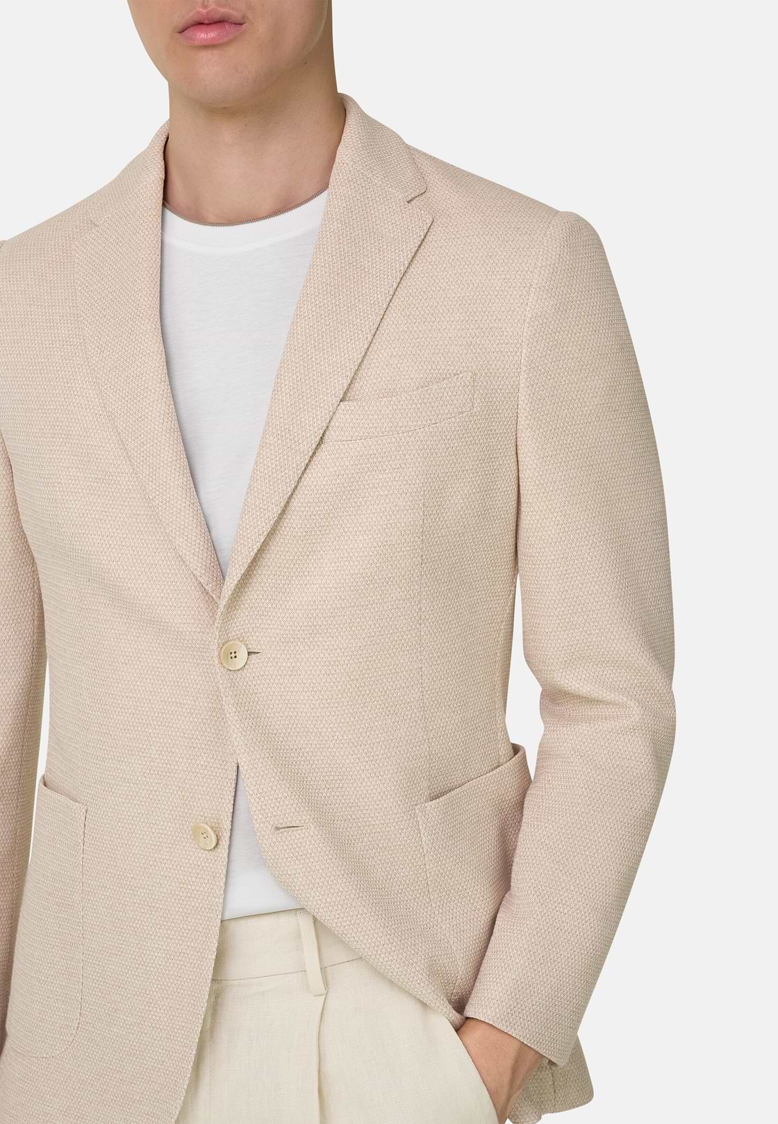 Veste Micro Structure En Polycoton, Sable, hi-res, 4
