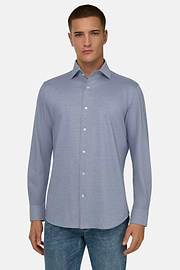 Polohemd Aus Japanischem Jersey Regular Fit, Indigo, thumb, 1