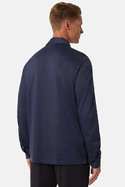 Polo In Jersey Di Cotone Regular Fit, Navy, hi-res