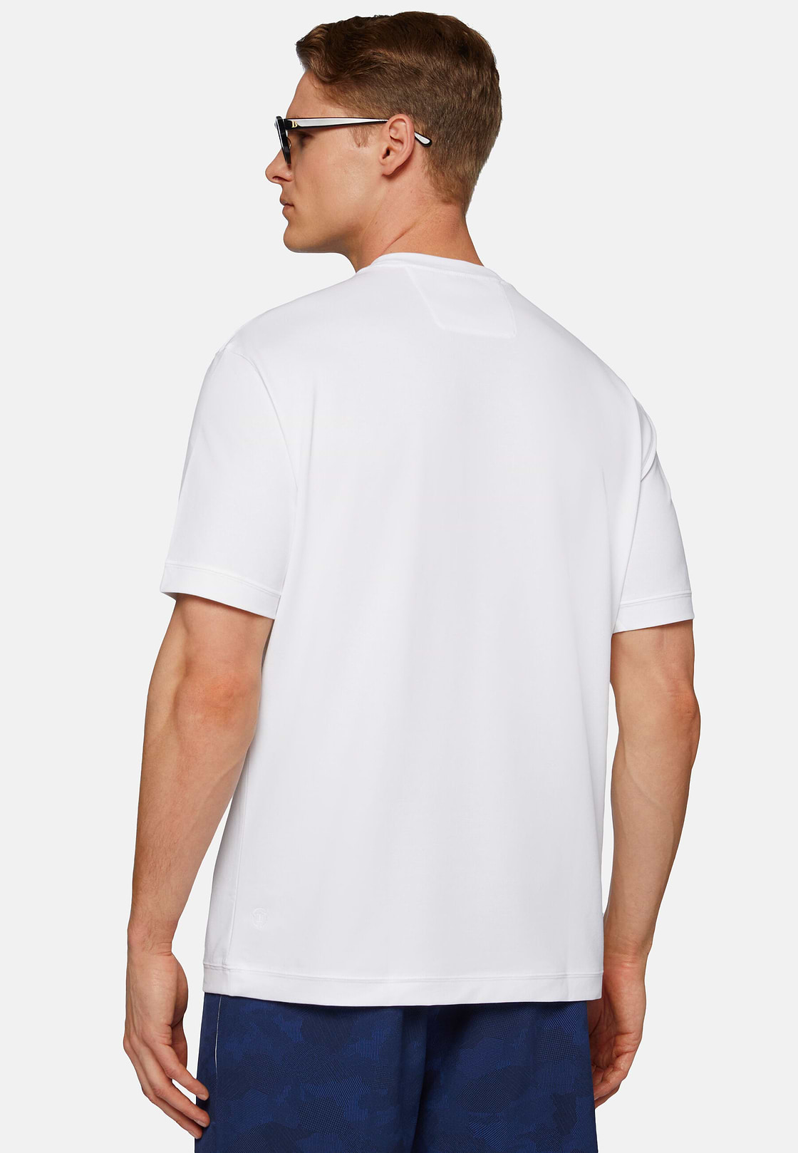 High-Performance Piqué Polo T-Shirt, White, hi-res