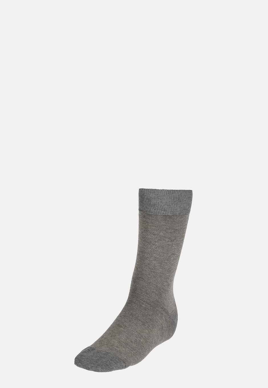 Cotton Oxford Socks, Grey, hi-res