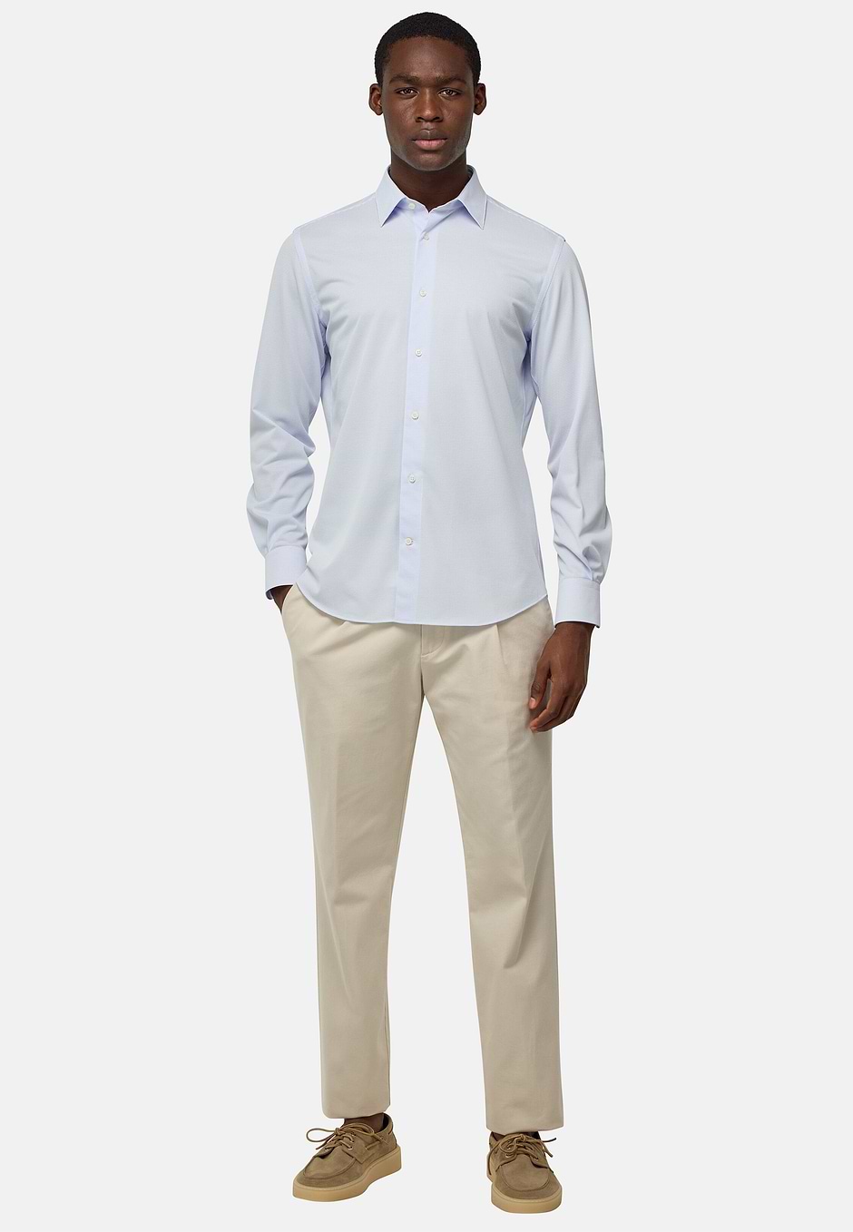 Regular Fit Japanese Jersey Polo Shirt, Light Blue, hi-res