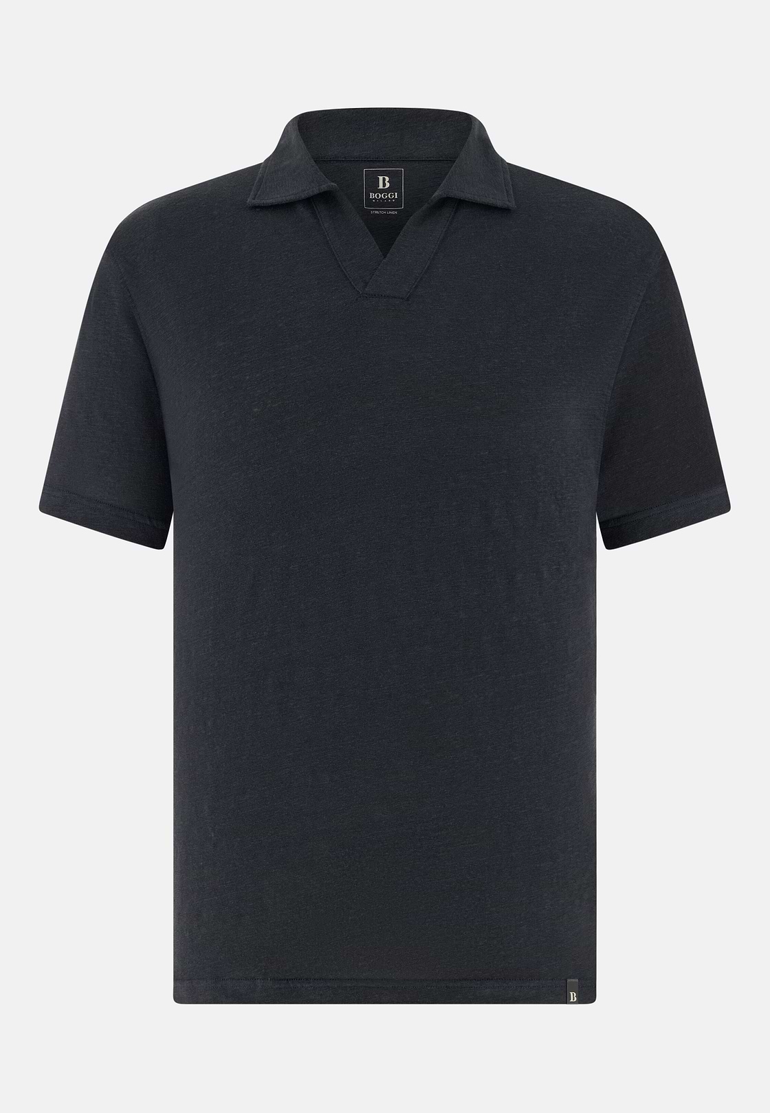 Polo En Jersey De Lin Extensible, Bleu marine, hi-res, 5