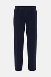 Pantaloni In Cotone Lino, Navy, thumb, 5