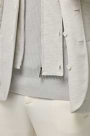 Madison Cotton Blend Sweatshirt Jacket, Light grey, hi-res