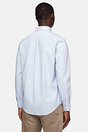 Chemise En Coton Oxford Bio Coupe Droite, Bleu clair, hi-res