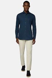 Pique Polo Shirt Regular Fit, Indigo, hi-res