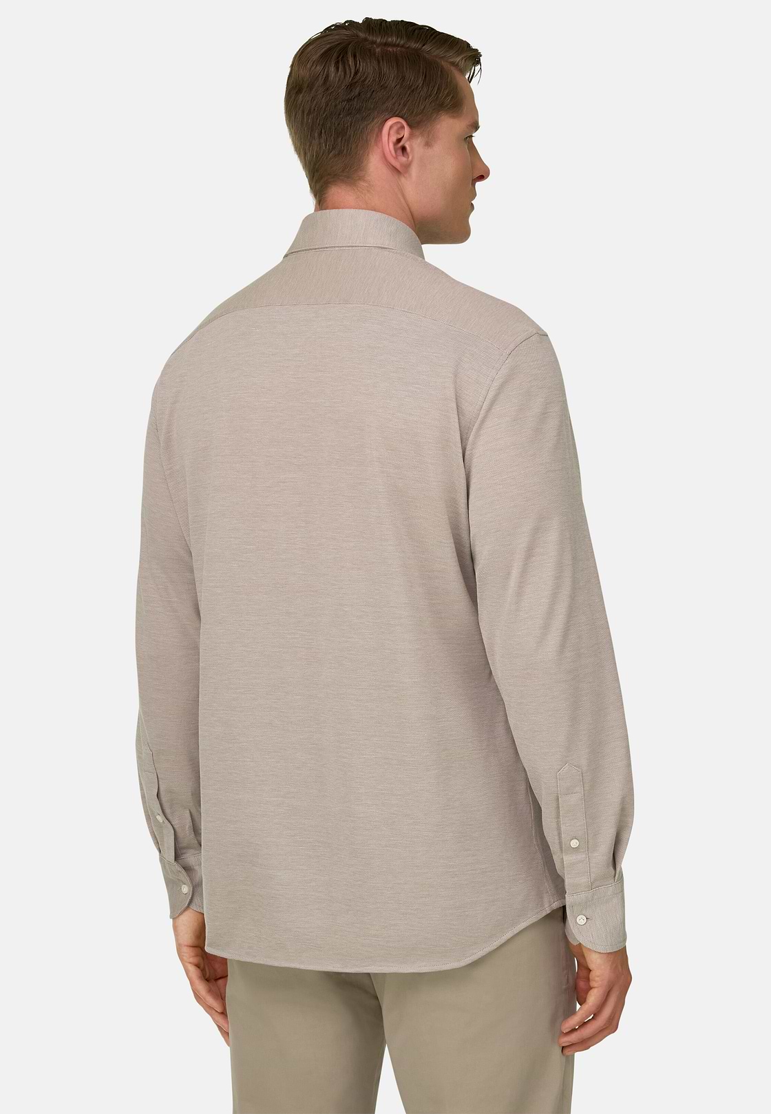 Polohemd Aus Piqué, Taupe, hi-res, 3
