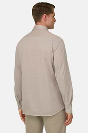 Polohemd Aus Piqué, Taupe, thumb, 3