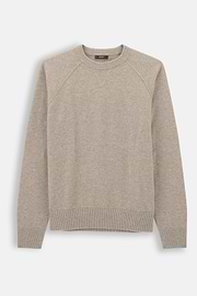 Crew Neck Jumper in Yak Wool, Sand, thumb, 5