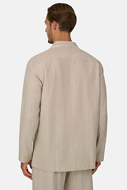 Pajama Pinstripe Cotton Flannel, Biscuit, thumb, 3