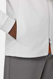 Cotton Blend Full-Zip Sweatshirt, Ice, hi-res