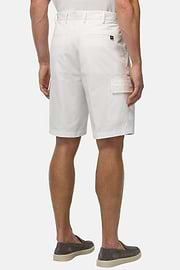Cotton Bermuda Shorts, White, hi-res
