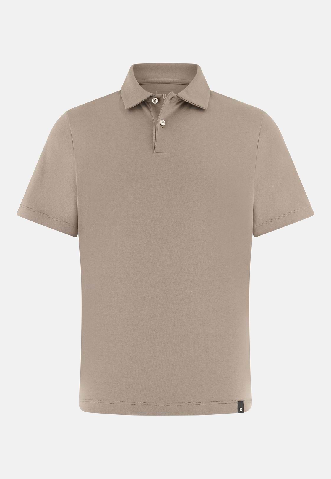 Pima Interlock Button Polo, Taupe, hi-res, 5