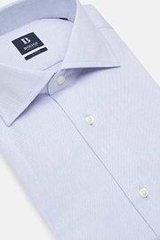 Camicia Dobby collo Windsor, Azzurro, hi-res