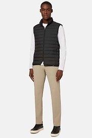Gilet En Tissu Recyclé En Duvet D'Oie, Noir, hi-res