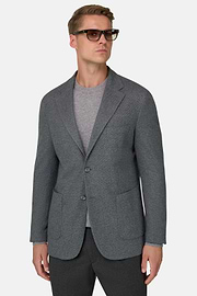 Veste Micromotif fantaisie Mixte Coton, Gris, thumb, 1