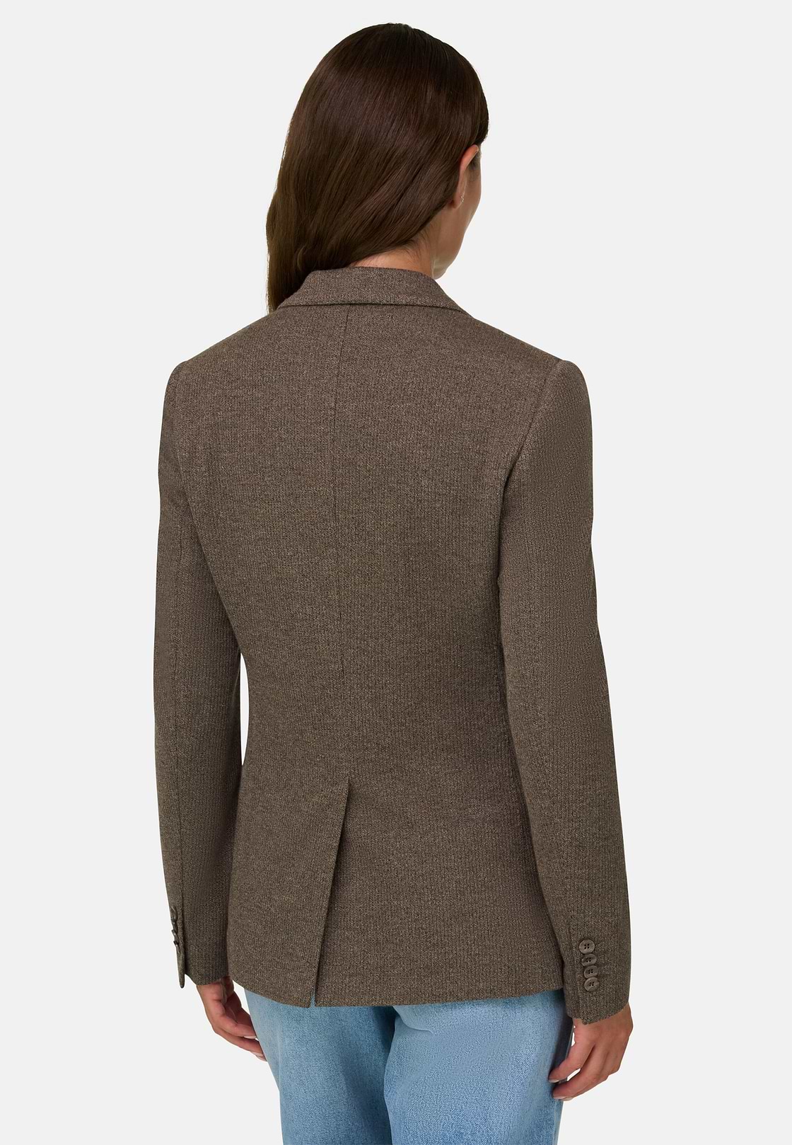 Blazer in Jersey, Brown, hi-res, 4