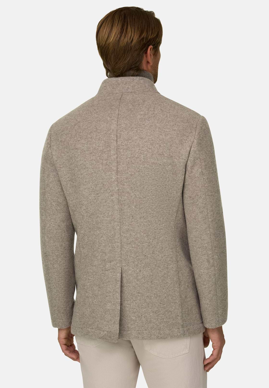 Caban in Gemengd Wol Cashmere Gemêleerd, Grey, hi-res, 4