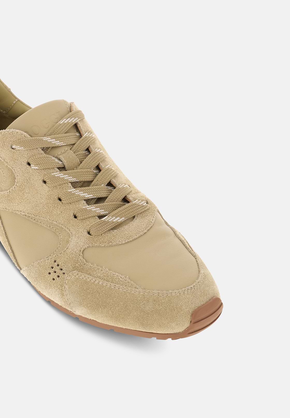 Trainers Suede and Nappa Leather, Beige, hi-res, 4