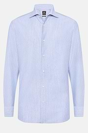 Polo Camicia In Jersey Di Cotone Regular Fit, Azzurro, hi-res