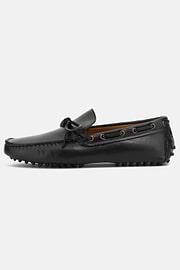 Wind Leather Loafers, Black, hi-res