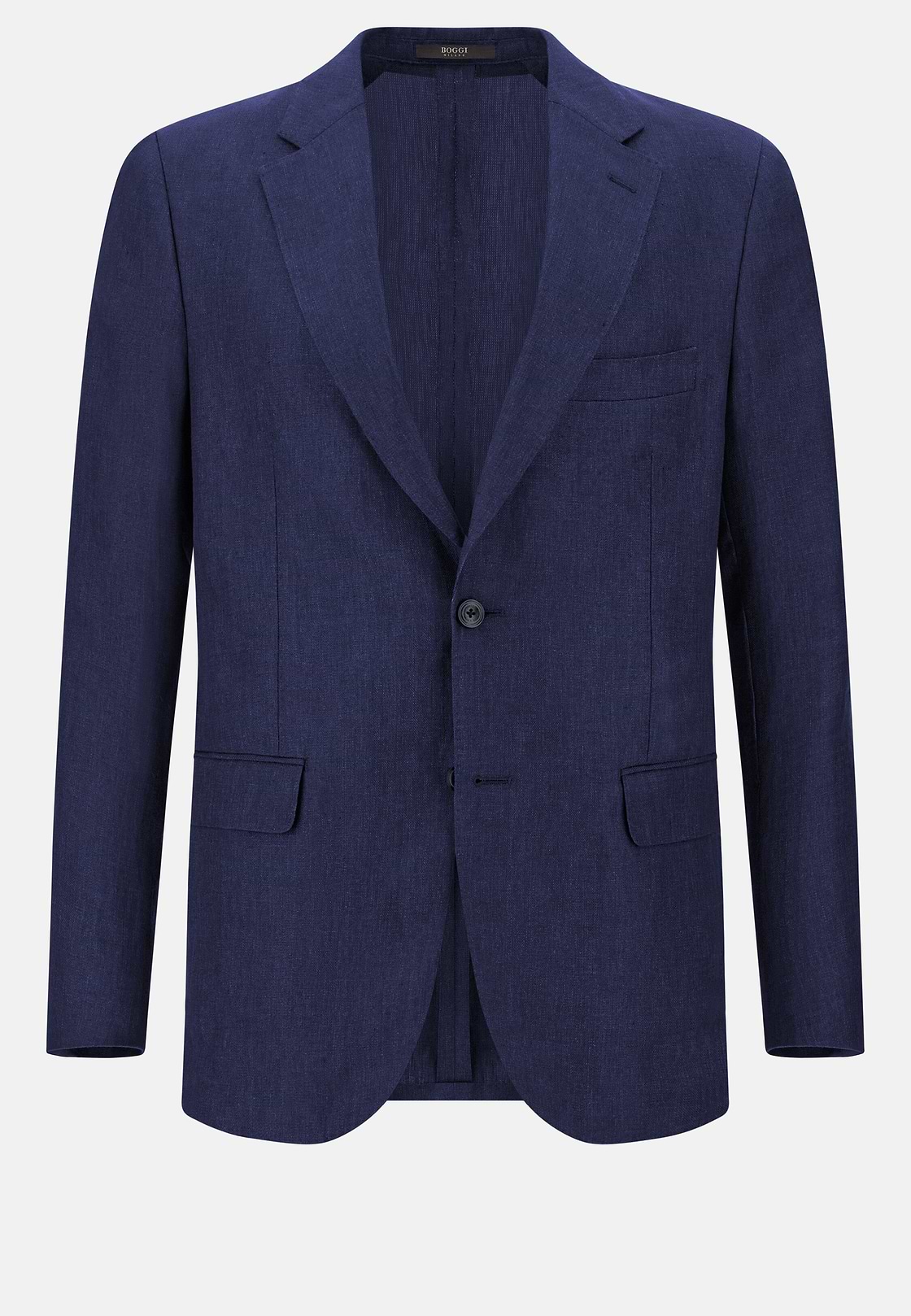 Giacca In Puro Lino, Navy, hi-res