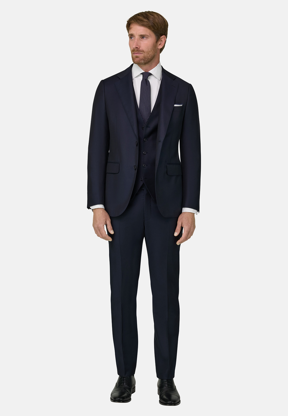 Navy Blue Super 130 Wool Suit, , hi-res, 1