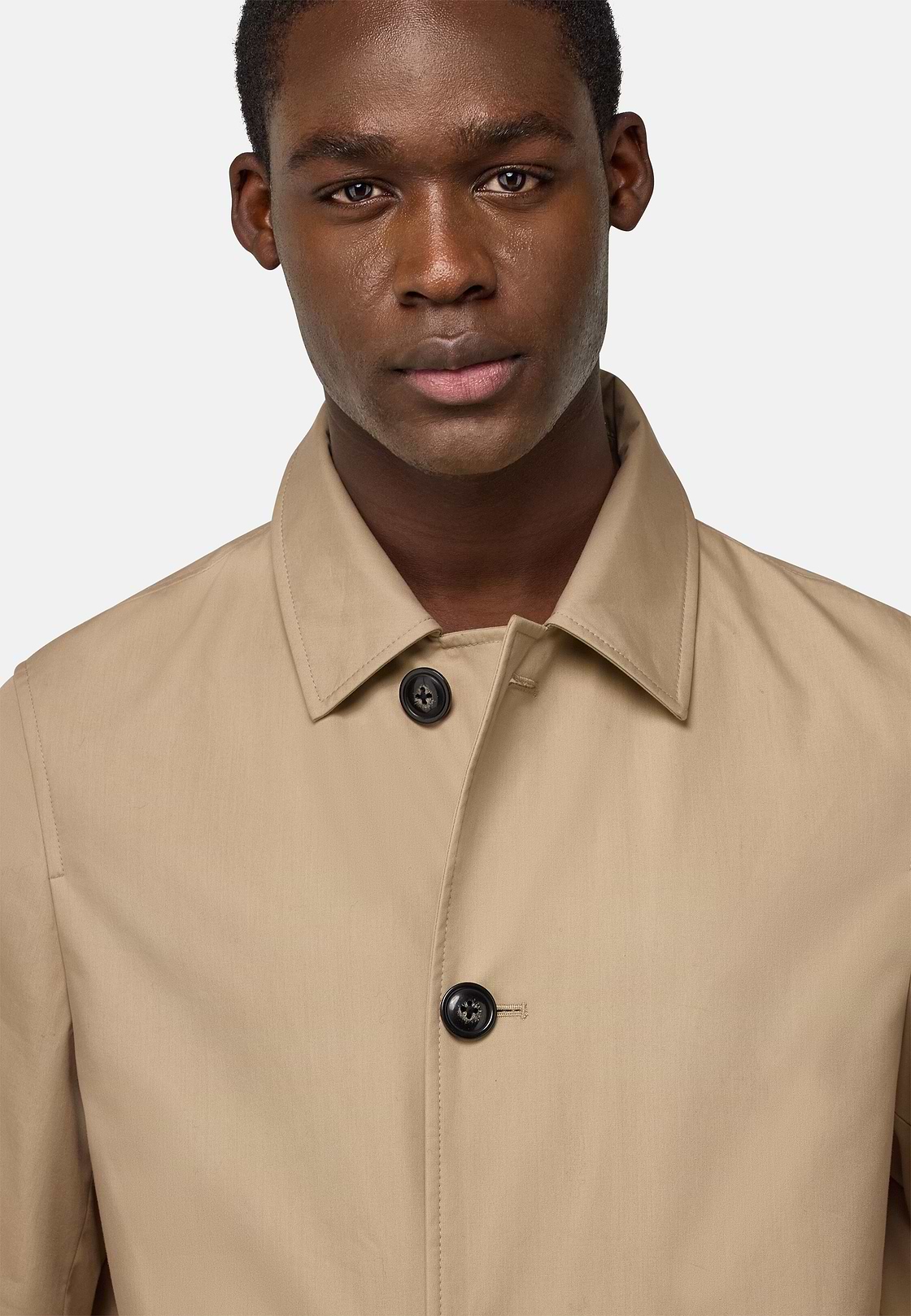 Παλτό ναυτικού τύπου από τεχνικό βαμβάκι, Beige, hi-res