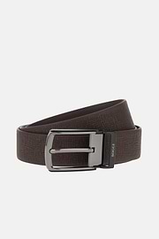 Reversible Leather Belt, Dark brown, thumb, 1