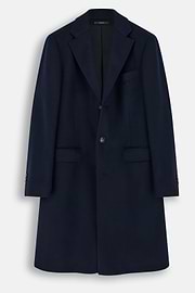 Single-Breasted Wool Coat, Navy blue, thumb, 6