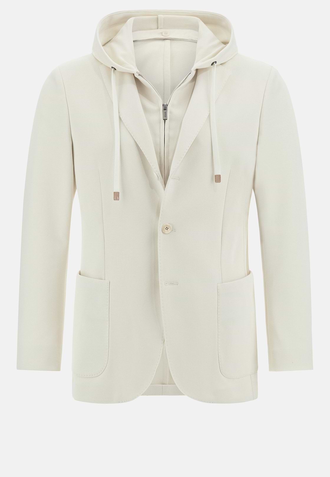 Madison Cotton Blend Sweatshirt Jacket, Cream, hi-res