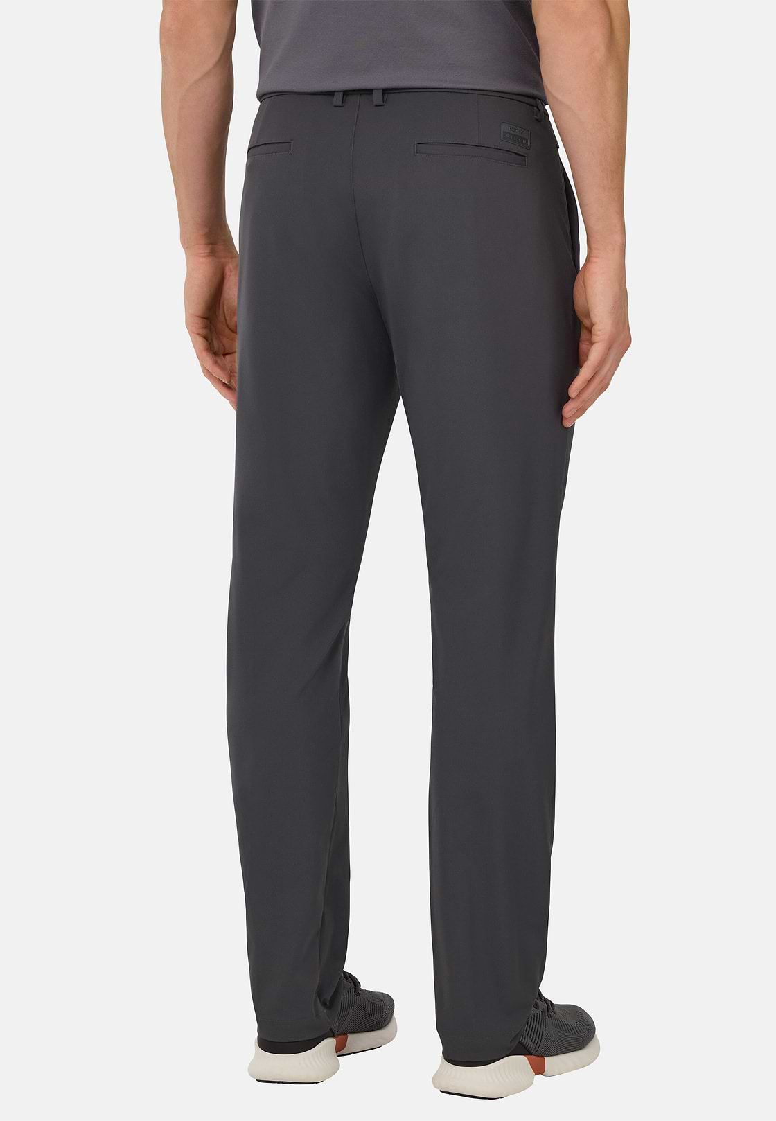 Pantaloni In Nylon Elasticizzato B Tech, Grigio scuro, hi-res
