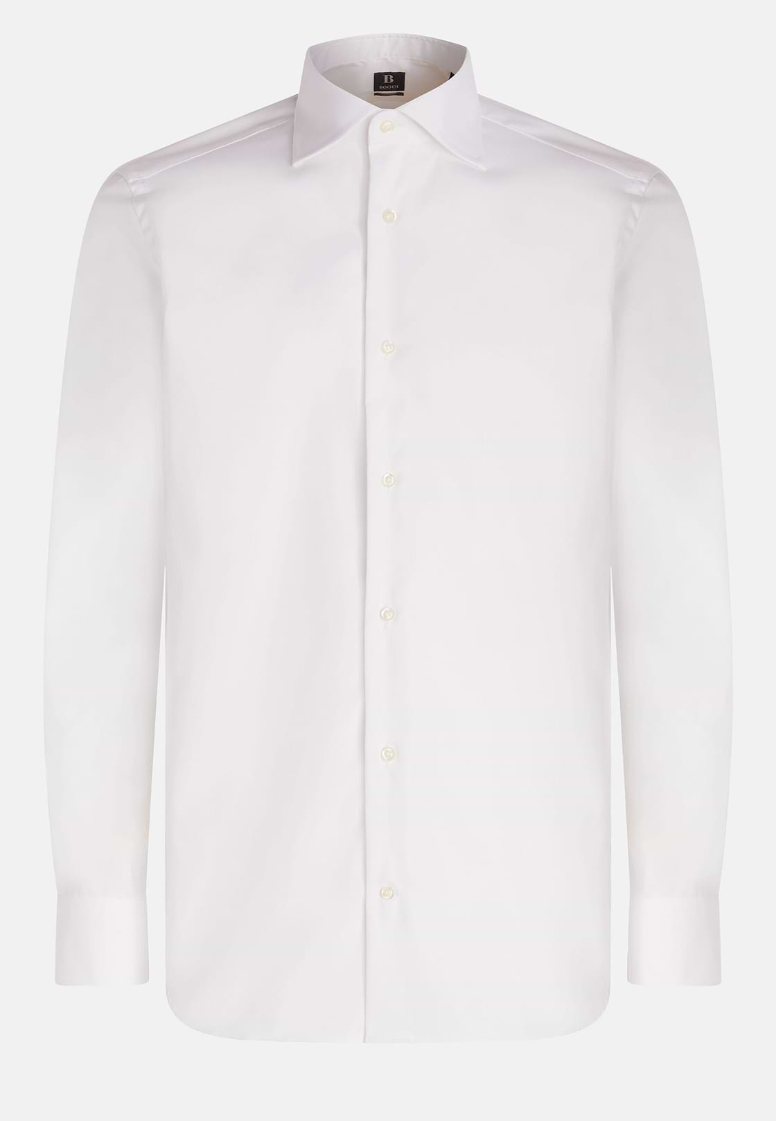 Chemise Blanche Pin Point En Coton Slim Fit, blanc, hi-res