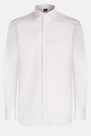 Chemise Blanche Pin Point En Coton Slim Fit, blanc, hi-res