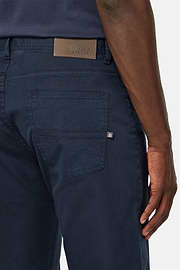 Stretch Cotton 5-Pocket Trousers, Navy blue, hi-res