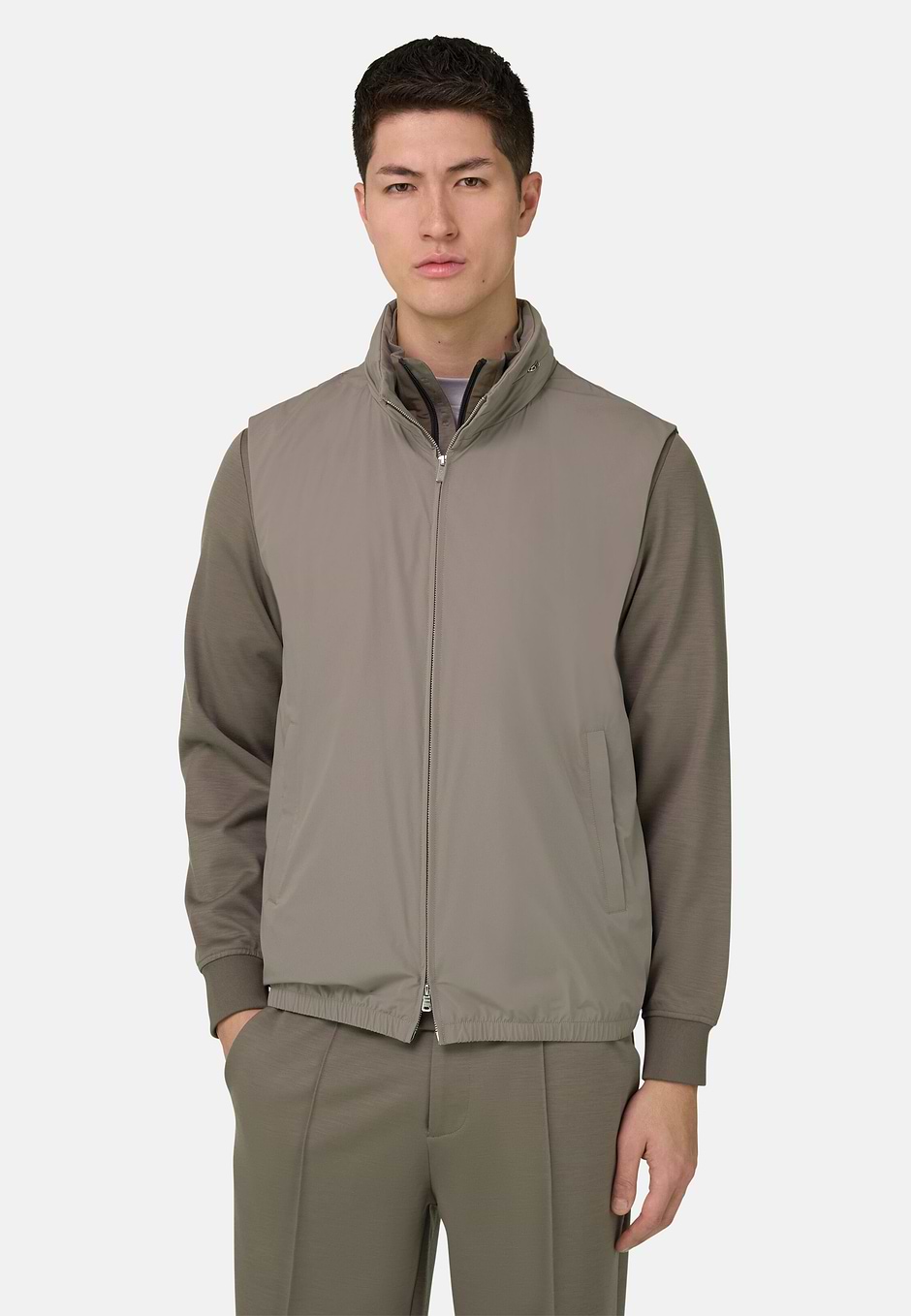 Technical Fabric Gilet, Mud, hi-res