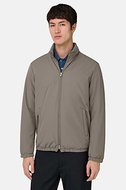 Technical Fabric Bomber Jacket, Brown, thumb, 1