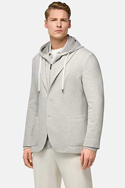 Madison Cotton Blend Sweatshirt Jacket, Light grey, hi-res
