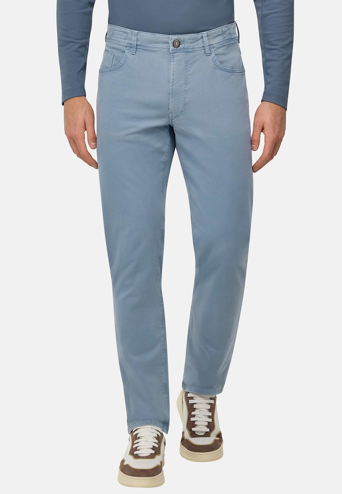 Stretch Cotton Jeans, Indigo, hi-res