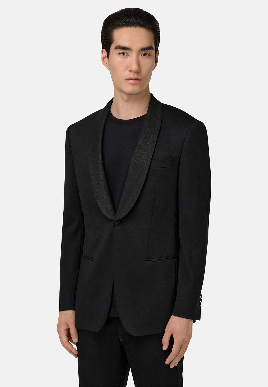 Chaqueta De Pura Lana B Jersey, Negro, hi-res