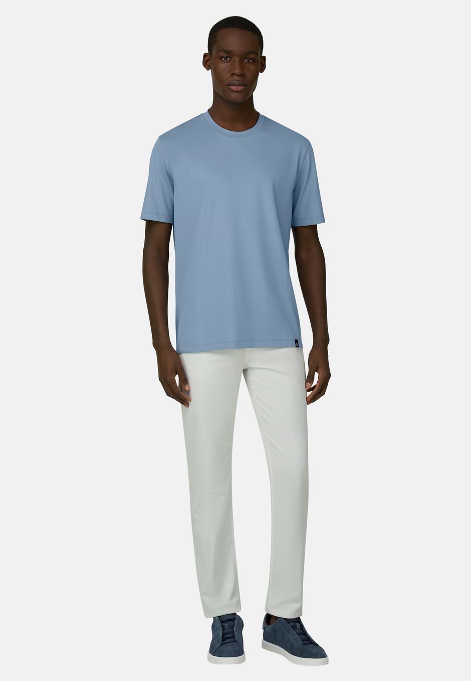 T-Shirt Aus Leistungsstarkem Piqué Mit S-Cafè®-Garn, Hellblau, hi-res