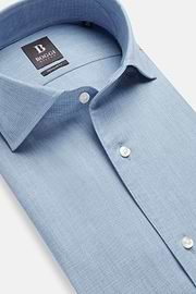 Chemise Nid D'Abeille En Coton Regular Fit, Bleu clair, hi-res