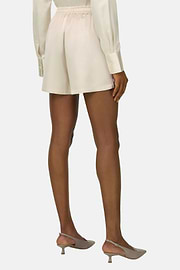 Bermudas Aus Satin, Creme, thumb, 4
