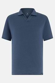 Polo En Jersey De Lin Extensible, Air-bleu, thumb, 5