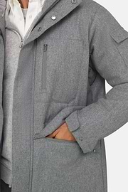 Parka Gemengd Wol Gemêleerd, Light grey, thumb, 5
