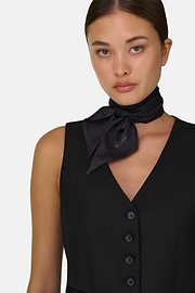 Waistcoat in Wool Blend, Black, thumb, 3