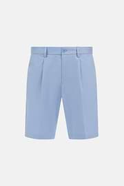 Stretch Cotton Bermuda Shorts, Light Blue, hi-res