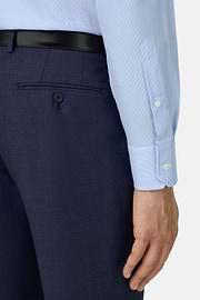 Camicia In Cotone Slim Fit, Azzurro, thumb, 4