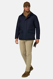 Peacoat Padded in Wool Blend, Navy blue, thumb, 2